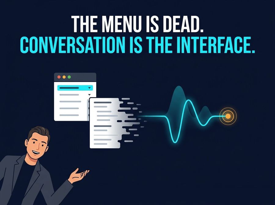The menu is dead. Conversation is the interface.